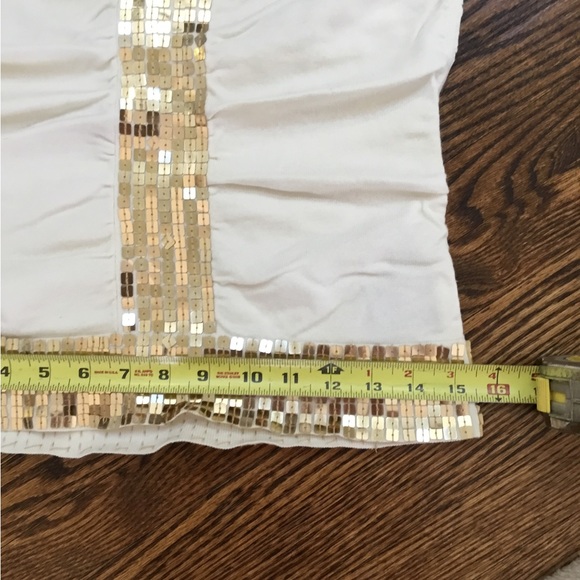 White and gold Sequence Halter Top - Picture 4 of 6
